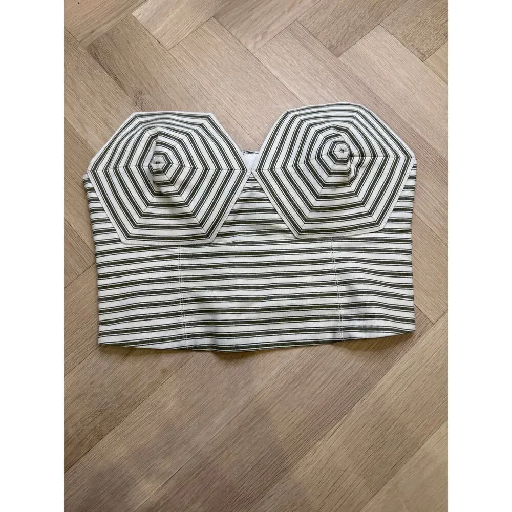 Mara Hoffman Suki Striped Bustier Top - Womens 2 - Picture 3 of 8